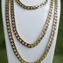 Vintage extra long Gold Plated Curb Link Chain 46" Image 3