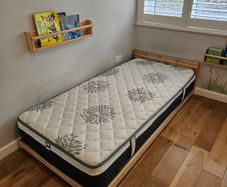 Single floor bed, montessori style