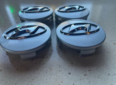 4 x Hyundai Alloy Wheel Centre Caps 60mm
