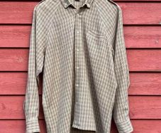 Vintage Tan Beige Check Plaid Shirt