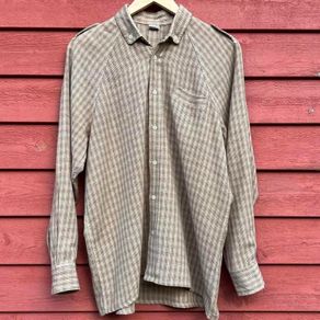 Vintage Tan Beige Check Plaid Shirt