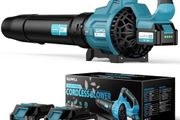 Leaf Blower Cordless, 8000mAh Battery with Fast Charger, Lightweight Electric Garden Blowers with Turbo Boost, 257 km/h &amp; 3 Speed Levels for Lawn Care,Yard,Garage,Leaves,Snow,Dust,and Debris Removal