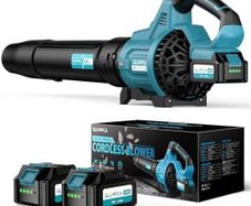 Leaf Blower Cordless, 8000mAh Battery with Fast Charger, Lightweight Electric Garden Blowers with Turbo Boost, 257 km/h & 3 Speed Levels for Lawn Care,Yard,Garage,Leaves,Snow,Dust,and Debris Removal
