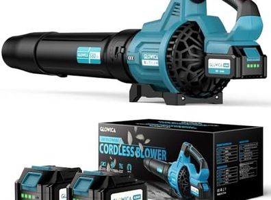 Leaf Blower Cordless, 8000mAh Battery with Fast Charger, Lightweight Electric Garden Blowers with Turbo Boost, 257 km/h & 3 Speed Levels for Lawn Care,Yard,Garage,Leaves,Snow,Dust,and Debris Removal