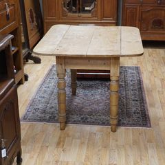 Victorian Pine Drop Leaf Farmhouse Table