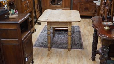 Victorian Pine Drop Leaf Farmhouse Table