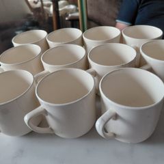 set of 19 French espresso cups Badonviller France