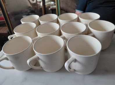 set of 19 French espresso cups Badonviller France
