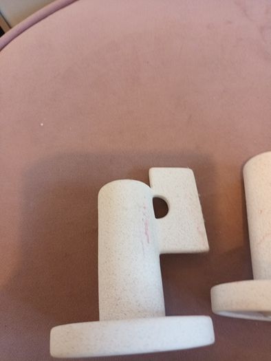 2 x contemporary dinner candle holders