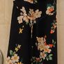 Long black summer dress with floral design. Image 2