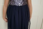 Navy sequine girls dress 7 years