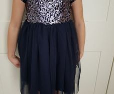Navy sequine girls dress 7 years