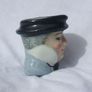 CAPTAIN CUTTLE (Dicken's character) - a vintage miniature character toby jug by Artone Pottery (about 1 3/8" height). PRICE REDUCED Image 2