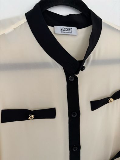 Moschino Long Sleeve Silk Blouse