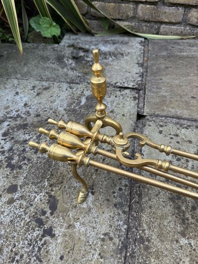 Antique Brass Fire tool set