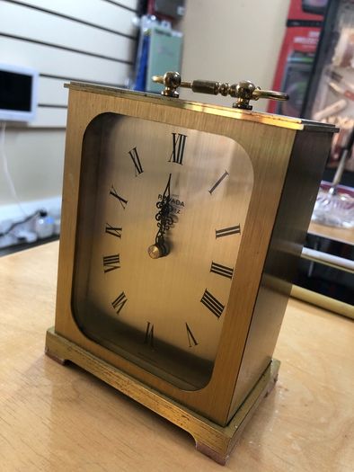 Rovada Antique Brass Clock Made In Germany PWO