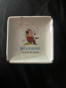 Woodbine enamel ashtray