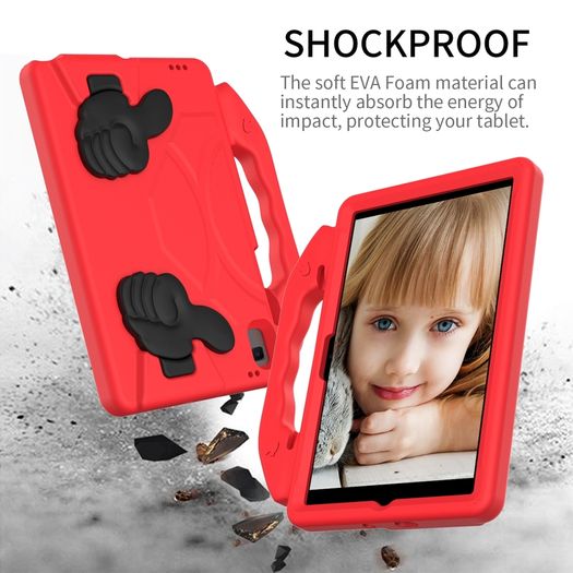 For Samsung Galaxy Tab A8 10.5 2021 Case Kids Shockproof Tablet Smart Cover With Thumbs UP EVA New Red - FHT04SMTK4