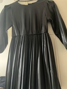 Ted Baker black pleated leatherette