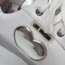 LOVE MOSCHINO white lace-up trainers Sz 40 (Fit 7- 7.5UK) - Rrp 220 (New) Image 3