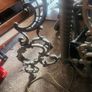 pair of Victorian extendable oil lamps FINAL REDUCTION EXTREMELY Heavy Image 5