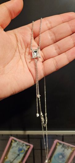 Sumiyaki Pearl and Diamante Double Necklace
