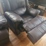 2x brown faux leather recliners Image 3