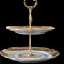 Vintage Wunsiedel Bavaria 24k Gold 2-T Cake Stand Image 2