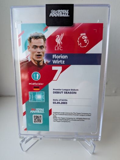 Florian Wirtz Liverpool FC Topps Total Football debut season /75