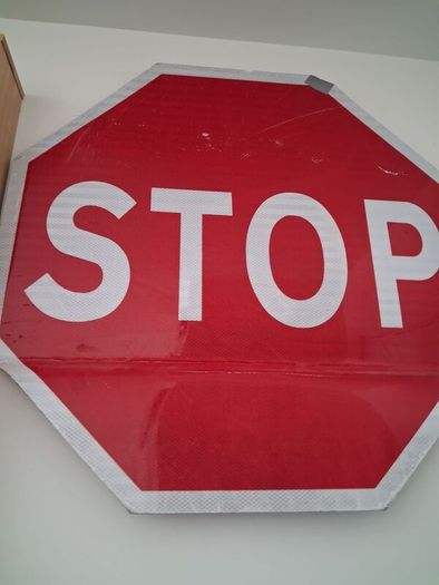 Real Metal Street Stop Sign