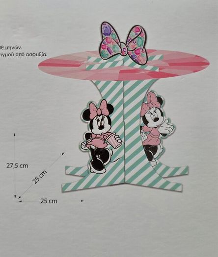 Minnie Mouse Birthday backdrop and 2 stands