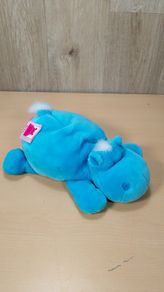 Nici Bud Belly Hippo Large 33cm 13" Lying Down Hot Pink Heart Soft Toy Vintage