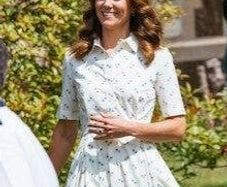 Susannah Blue Polka Dress Size 8