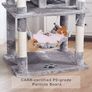 NEW SALE | Cat Tree Tower 170cm Cat Scratching Post with Condos, Basket, Hammock & Plush Perches for Kittens, Large Cats, Light Grey Image 7