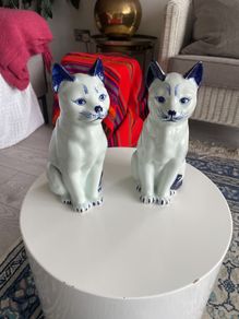 Large Vintage Ceramic Cats