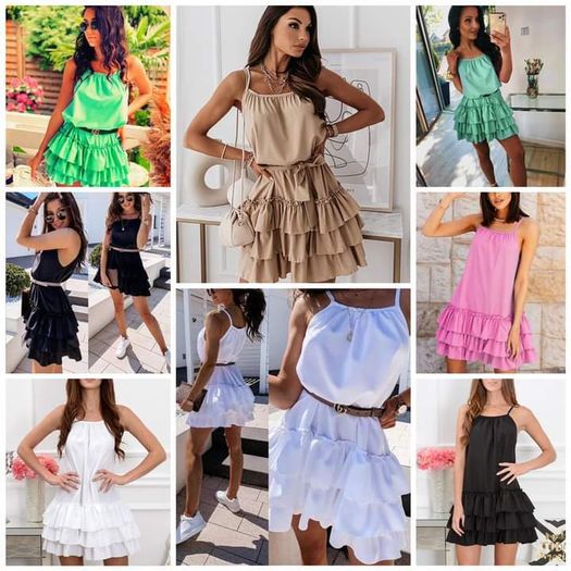 Dress with ruffles
