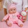 BNIB Lots to Cuddle Baby Doll with Attachable Bunny Plush 38cm Image 2
