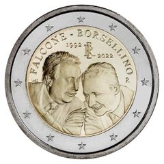 Italy 2 Euro Commemorative Coin 2022  - Falcone And Borsellino. Uncirculated.
