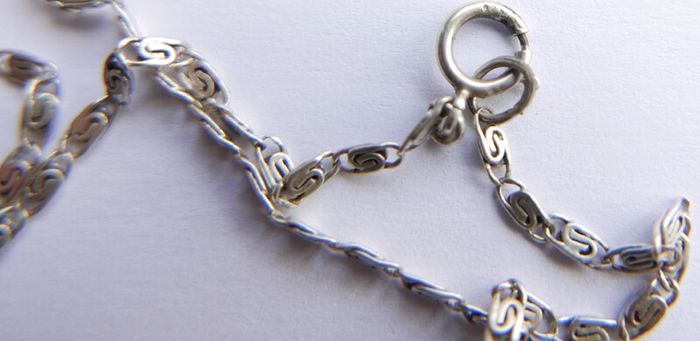 Vintage Catholic Pendant on Sterling Silver 925 Necklace length 20" - 4,6g
