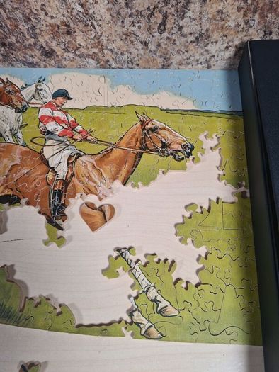 TUCKS ZAG ZAW JIGSAW PUZZLE -THE FAVOURITE LEADS - 520 pieces horse racing equestrian vintage antique