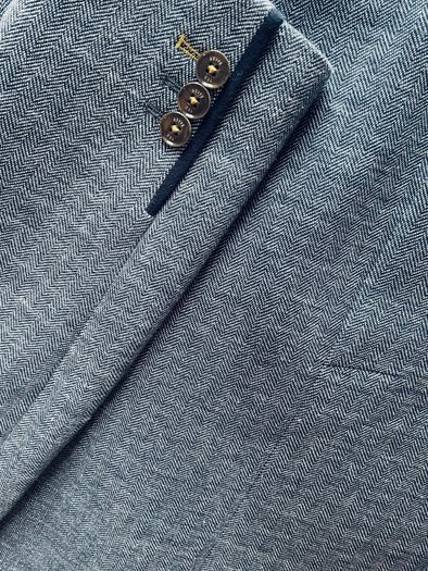 Mens Sports Jacket Coat Blazer from Ted Baker Navy Grey plaid Size 5 XL