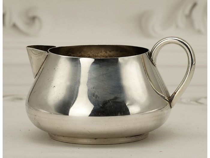 Art Deco Silver Plated Coffee Tea Service 4 Pce Walker & Hall Sheffield