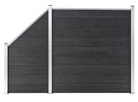 main image for ad WPC Fence Set 1 Square + 1 Slanted 273x186 cm Grey