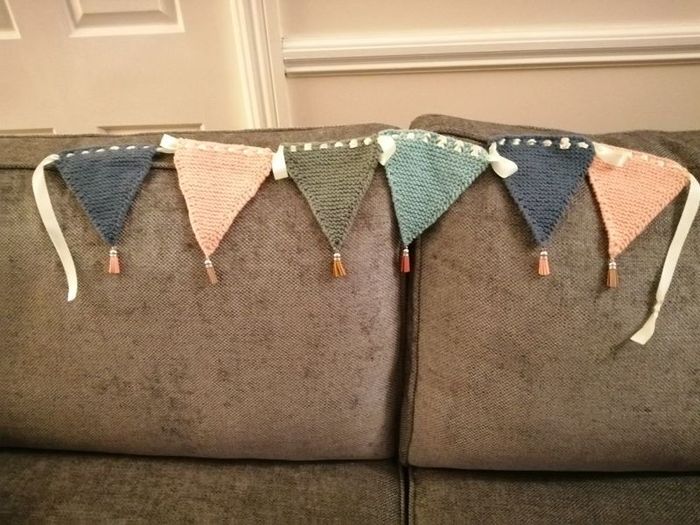 Hand knitted bunting for Baby's room/bedroom & Christmas