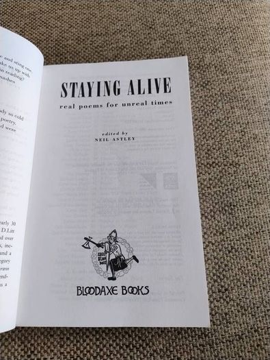Staying Alive real poems for unreal times 2002 edited by Neil Astley in very good condition with no issues FREE STANDARD POSTAGE INCLUDED
