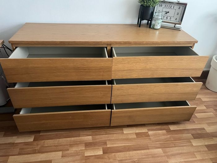Ikea Malm dresser chest - Oak Finish