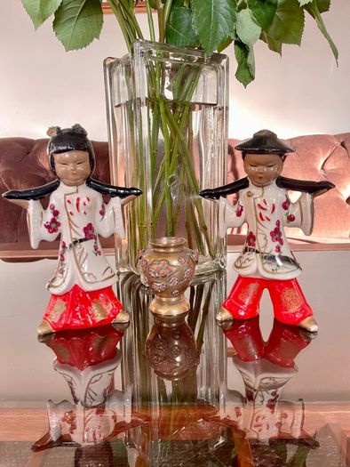 Rare Kitsch Mantle Decor 1950s