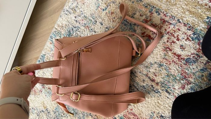 Mini Backpack/Purse (Light Pink & Beige)