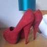 Red Platform Heels Size 7 Image 2