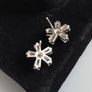 EARRINGS - Silver - Stud - Crystal Image 2